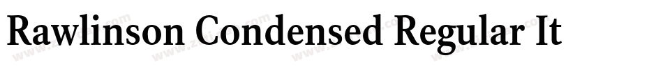 Rawlinson Condensed Regular Italic字体转换